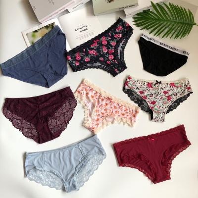 China Wholesale Antibacterial Ultra-thin Mixed Women's Panties Briefs Breathable Briefs Bottoms for sale