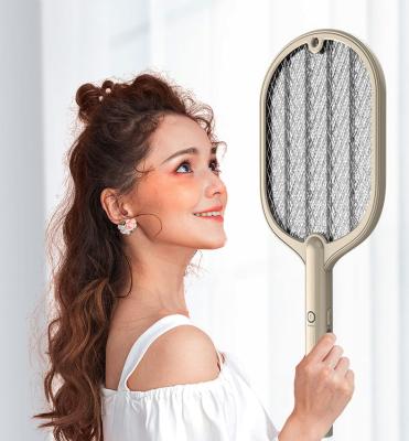 China Sustainable New Product Mosquito Killer Lamp Electric 2 In 1 Swatter USB Rechargeable Mosquito Racket for sale