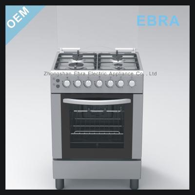 China Easy Clean Assembled Temperature Control Cooking Stove 4 Burner Standing Gas Oven for sale