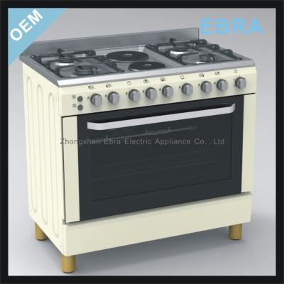 China China Factory Easy Assembled Clean Clean Sales Directly 4 Gas Burner 2 Hot Plate Gas Cooking Electric Range for sale