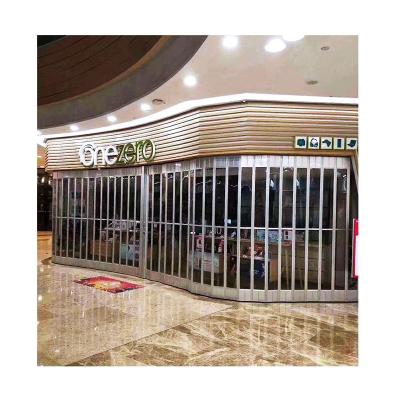 China PVC Crystal Folding Door Crystal Waterproof Sliding Door Crystal Folding Doors for sale