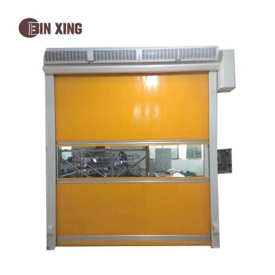 China Windproof Automatic Plastic High Speed ​​Fabric Rolling Shutter Doors for sale