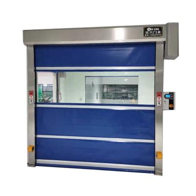 China PVC Windproof Plastic Cloth Fast Roll Up Industrial Electric High Speed ​​Shutter Door PVC Roll Up Door for sale