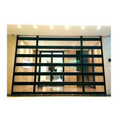 China The best-selling high quality aluminum frame garage windproof transparent glass door for sale