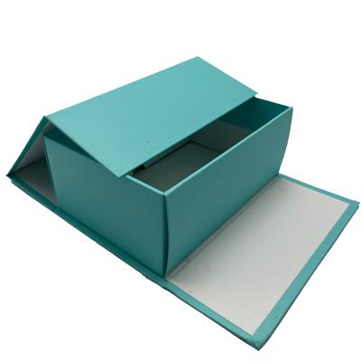 China Recyclable Luxury Custom Black And White Factory Hair Extension Packaging Paper Flat Cardboard Folding Paper Gift Box for sale