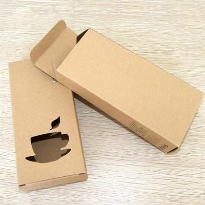 China Disposable High Quality Recycled Brown Kraft Paper Tea Packaging Box for sale