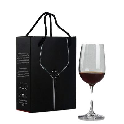 China Recyclable Design Personalized Paper Bags With Loaded Red Wine Goblet Paper Bags for sale