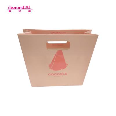 China Recyclable Kraft Paper Bag Food Packaging With Handle Handle Kraft Paper Bag for sale