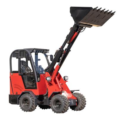 China Construction material shops 1 ton mini wheel loader hoflader front radlader with 4 wheel drive for sale