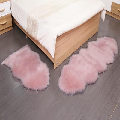 China Modern Wholesale Long Fluffy Hair Soft And Warm Carpets Faux Fur Carpet Cover Fabric Suede Artificial Wool Acrylic Fibers for sale