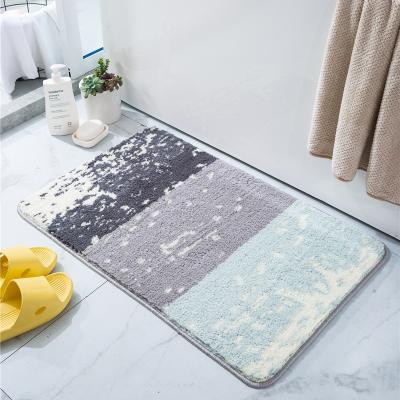 China Best Selling Microfiber Soft High Quality Absorbent Bath Mat Machine Washable Water Pile Polyester Jacquard Modern Rug for sale