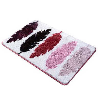 China Washable Non-slip Absorbent Bath Mat For Bathroom Rug Machine Washable Mat Microfiber Shower Bath Rug for sale