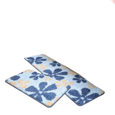 China Living Room Mat Bedroom Carpet Machine Made Washable Custom Cover Leaves Printing Washable Anti-Slip Cover for sale