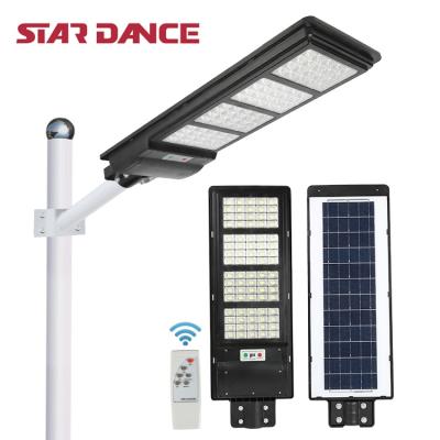 China Outdoor ROAD Smart Remote Control Motion Sensor All in One 60w 90w 120w LED Solar Street Light for sale