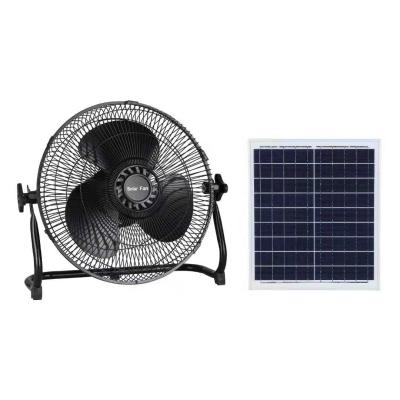 China Easy Rechargeable 15W High Quality Aluminum Adjustable Solar Panel Fan for sale