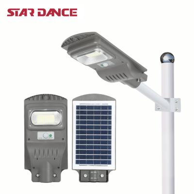 China Outdoor ROAD Low Price Wholesale ABS Housing 30w All In One Solar LED Street Light With Remote Control for sale