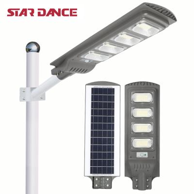 China Outdoor ROAD Integrated Solar Track Light 120w Security All In One LED Solar Street Light With Motion Sensor for sale