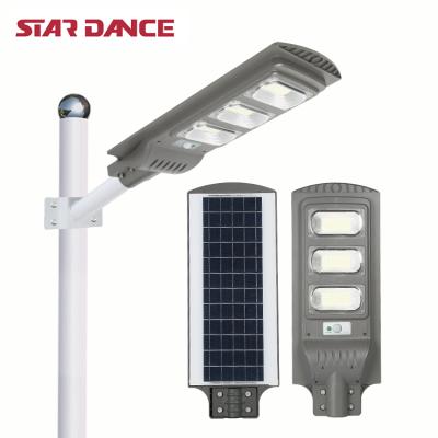 China Outdoor ROAD Timer Plastic Housing RIP Sensor 90w All In One LED Solar Powered Street Light for sale