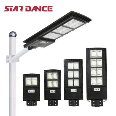 China Outdoor ROAD Motion Sensor ABS Ip66 Waterproof 30w 60w 90w 120w All in One LED Solar Street Light for sale