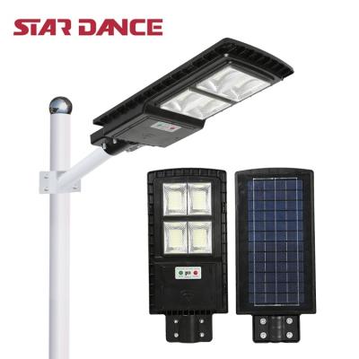 China Outdoor ROAD ABS Auto Fast Charging Smart Sensor 60w All in One LED Solar Panel Street Light for sale