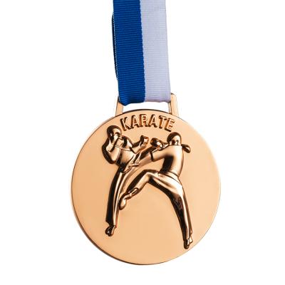 China Custom cheap 3d design round shape karate award metal medal for souvenir à venda