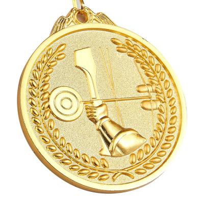 中国 Wholesale custom zinc alloy brass shooting sport medal for competition 販売のため