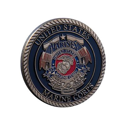 中国 U.S. Marine corps commemorative coin devil dog gold coin military metal commemorative coin 販売のため