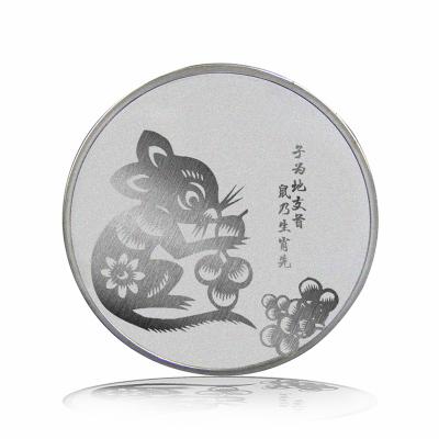 中国 2020 Chinese Zodiac lucky rat solid pure silver souvenir coin indian silver coins 999 pure 1 oz american 販売のため