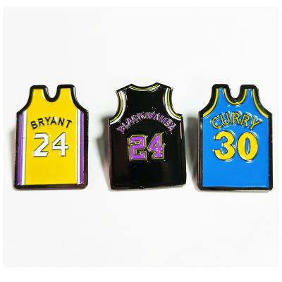 China wholesale lakers kobe enamel pin badge nba superstar kobe bryant brooch lapel pin with backing card Te koop