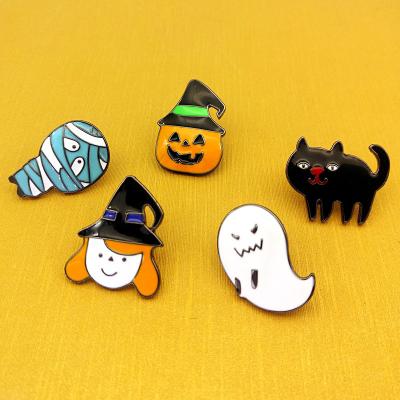 Chine New design All Saints Day Ghost pumpkin lapel pinlapel custom hard enamel pin cartoon à vendre