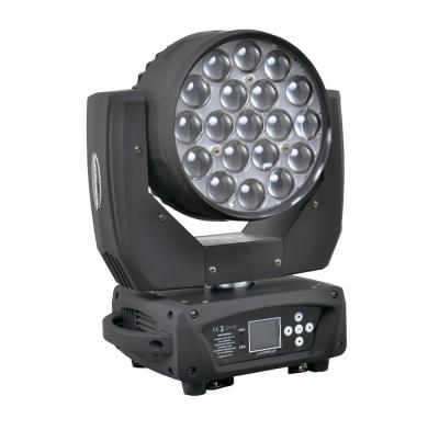 China Stage Party Disco Wedding LED Zoom Light Beam 19pcs*15W RGBW 4in1 LED Moving Head Light for sale