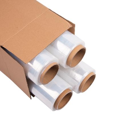 China Best Selling Waterproof Lldpe Polyethylene PE Self Adhesive Strong Self Adhesive Pallet Wrapping Hand Use Stretch Wrapping Film for sale