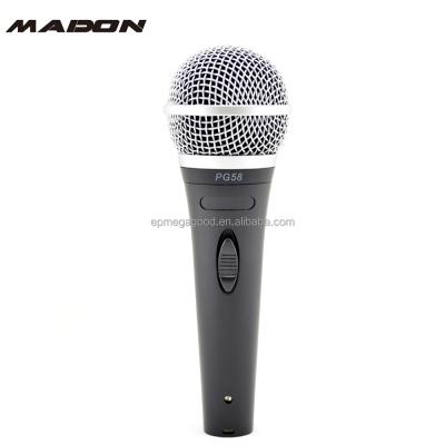 China Handheld Microphone PG48 PG58 Cardioid Dynamic Vocal Microphone For Pro Singing for sale