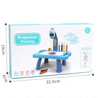 China Children Learning Toys Ignition Projector Kids Drawing Board Toy Projection Color Intelligent Learning Painting Board Desktop Hot Toys For Children for sale