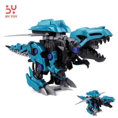 China Educational Toy Sword Tyrannosaurus Rex Model 2022 Educational Battery Operated Dinosaur Toy Kits DIY Toy Set Assemble DIY 3D for sale