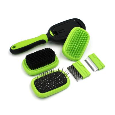 China Sustainable New Design Five In One Knot Comb Massage Brush Pet Beauty Maintenance Products for sale