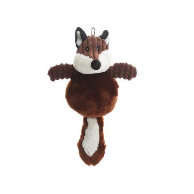 China Stuffed Pet Squirrel Dog Viable Squeaky Interactive Plush Toys Hard Durable Stuffed Dog Toys for sale