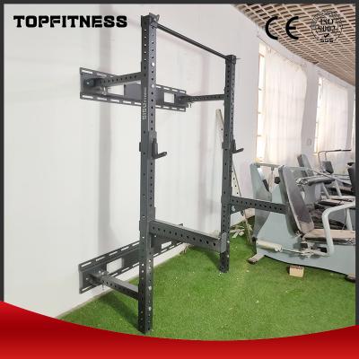 China Customization Home Adjustable Strength Equipment Wall Mount Folding Squat Power Rack for sale