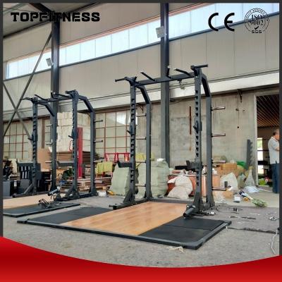 China Unfolded Half Squat Frame Weightlifting Platform For Commercial Fitness Equipment for sale