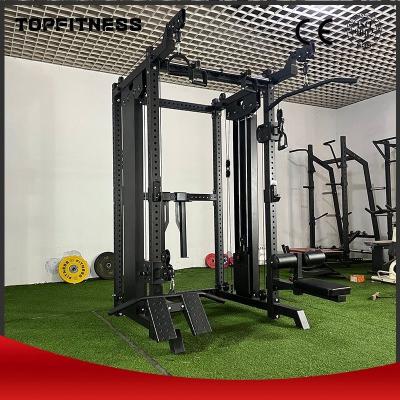 China Körperbau Funktion Maßgeschneiderte Fitnessstudio Power Cage mit Multifunktions-Smith-Maschine zu verkaufen