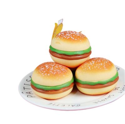 China Slow Rising Toy Mskwee Hot Selling Super Squishy Kawaii Sesame Hamburger Squishy Squishy PU Slow Rising Squeeze Toy for sale