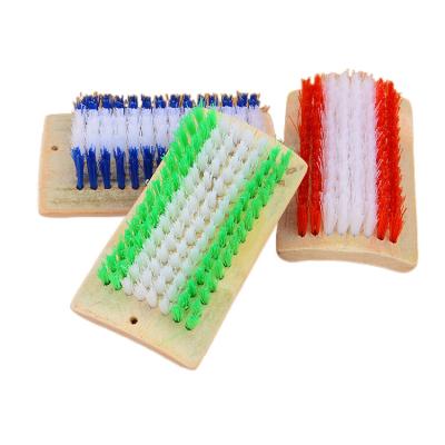 China New style bamboo wood bamboo thickened wooden plastic sanitary cleaning brush clothes cleaning brush shoes rubbing brush for sale