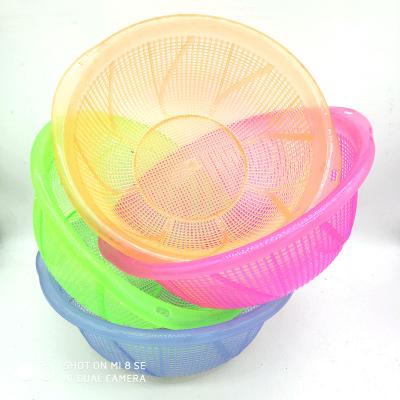 China Viable Manufacturer's Source of Round Plastic Rice Strainer Quick Draining Wash Vegetable Drain Basket for sale