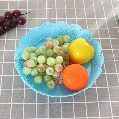 China Viable Lace Fashion Candy Dish Living Room Snack Dish Beverage Fruit Basket Dried Fruit Hollow Dish for sale