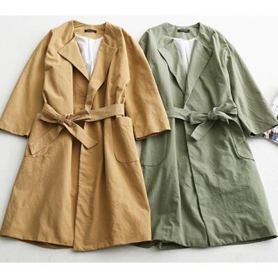 China New Fashion Women's Autumn Elegant Coat With Bowknot Loose Fit Belt Spring Anti-wrinkle Classic Casual Style Cardigan for sale