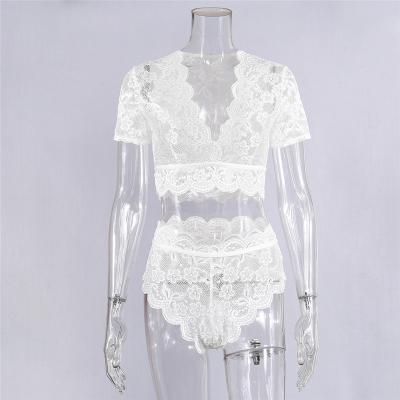 China Lace Tube Principal 2 Pieces Outfits Women Sexy Girl In Lace Underwear for sale