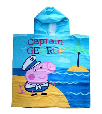 China New Style Disposable Cardboard Design Cotton Hooded Beach Towel Children for sale