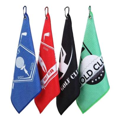 China Custom Print Super Micro Absorbent Fiber Golf Towel QUICK DRY for sale