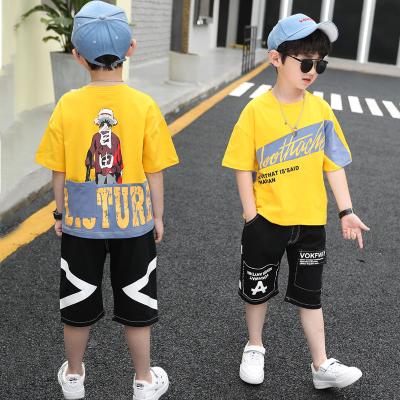 China Max High Quality Children's Clothing Big Boys Handsome Boy Summer Suit Short Sleeve Clothes Casual for sale