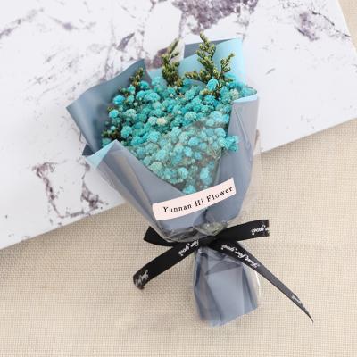 China Amazon Hot Sale Babysbreath Rich Color Bouquet Colorful Bedroom Decoration Portable Dry Gypsophila For Valentine Mother's Day for sale